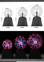 Lámpara eléctrica de bola de Plasma mágica de cristal, luz nocturna de 220V, 3, 4, 5 y 6 pulgadas, regalo para niños, decoración de cumpleaños y Navidad, novedad - details 1