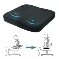 Antideslizante para Silla de Oficina y Coche, para aliviar el dolor de la espalda espuma viscoelástica, ciática y coxis - details 2