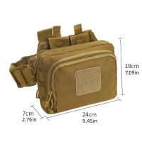 Riñonera de gran capacidad para exteriores, bolso de pecho multifuncional impermeable para escalada, bolsillo de malla, bolsa colgante de cintura de viaje duradera - details 0