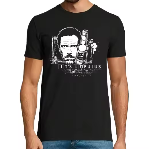 Casa - Es Lupulus (negra) Camisetas CERVEZA,Pack Regalo Camiseta Personalizada - 1