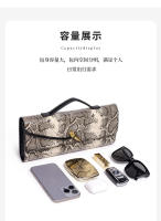 Bolso bandolera de un solo hombro de noche de moda de alta gama tejido a mano con patrón de serpiente para mujer - details 10