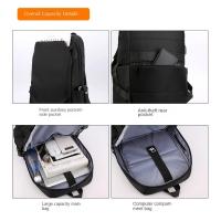 Mochila Escolar para Hombre Impermeable de Nylon, Mochila para Portátil de Computadora con Carga USB, Gran Capacidad para Libros y Viajes al Aire Libre - details 13