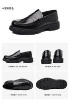 Nuevos hombres de primera capa de cuero de vaca zapatos casuales de cuero de cabeza grande vestido de negocios de cuero de suela gruesa zapatos de los hombres transpirable solo zapatos de los hombres - details 17