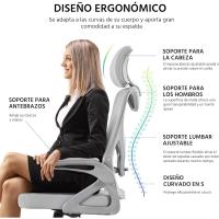 Silla de Oficina Ergonómica Silla Reposabrazo Ajustable Silla Oficina Trabajo con Reposacabeza Silla Giratoria Rosa - details 13