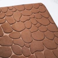Juego de cubierta de asiento de inodoro, alfombrilla de baño, alfombra de suelo para cuarto de ducha, felpudo absorbente antideslizante, guijarros, decoración de bañera, 3 piezas - details 11