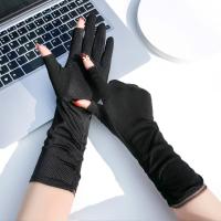 Guantes de protección solar Anti-UV para mujer, guantes finos y transpirables para montar a caballo, guantes para conducir con pantalla táctil alargada para verano al aire libre - details 25