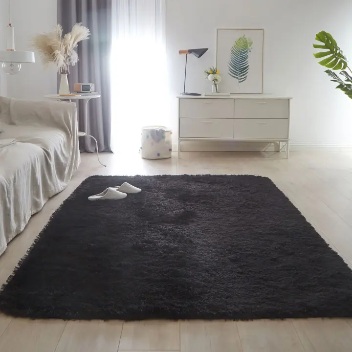 Shag-alfombras de felpa para sala de estar, alfombras mullidas y modernas, Extra suaves y cómodas, para dormitorio de niños, adolescentes, guardería - 1