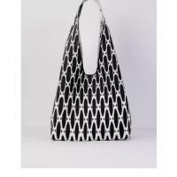 Air fly tejiendo obra de arte diseño original bolsa de mano lanzadera patrón 3D tejer de doble cara triángulo trasero bolsa minimalista casual bolso - details 19
