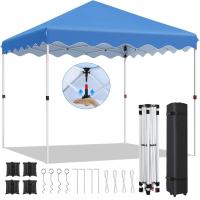 Carpa de Jardín Pop Up Ajustable de Altura 3x3M Marco de Acero Resistente a Rayos UV - details 0