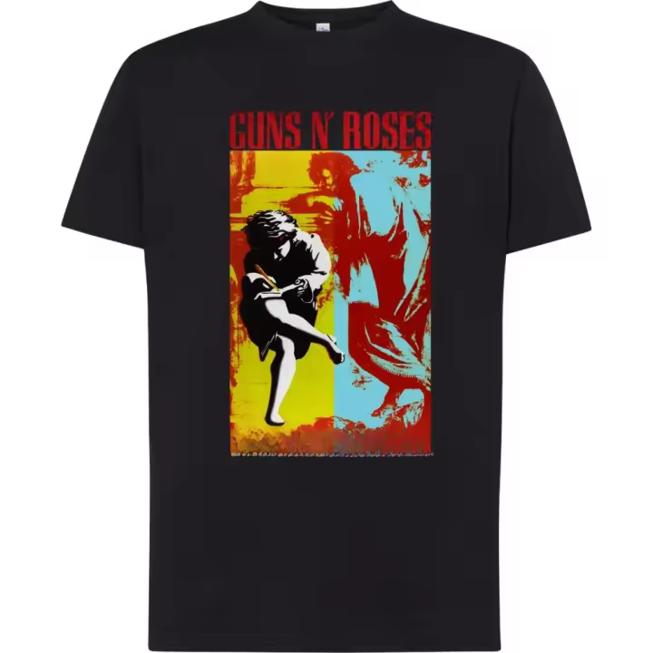 Camiseta Guns n Roses - |   Algodón |   Manga Corta y Manga Larga - Tejido tubular, sin costuras laterales. - Punto liso - 1