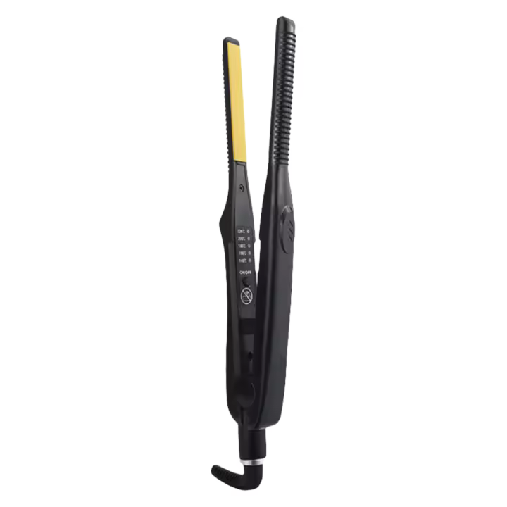 Mini plancha de pelo plana con lápiz 3/10, plancha alisadora de barba de calentamiento rápido, plancha plana pequeña para alisador de pelo corto - 1