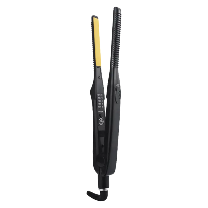 Mini plancha de pelo plana con lápiz 3/10, plancha alisadora de barba de calentamiento rápido, plancha plana pequeña para alisador de pelo corto - 1