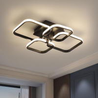 Plafón LED de Techo Cuadrado 45W GOECO, Aluminio Negro, Luz Neutra 4500K, Iluminación Interior Nórdica para Salón, Dormitorio, Comedor, 58*46*13 CM - details 8