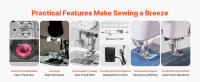 Máquina de Coser Computarizada SucceBuy con 200 Opciones de Puntada, Pantalla LCD, Pedal, Luz LED, Marco de Metal Resistente y Motor de Alto Rendimiento para Proyectos de Costura y Reparaciones - details 3