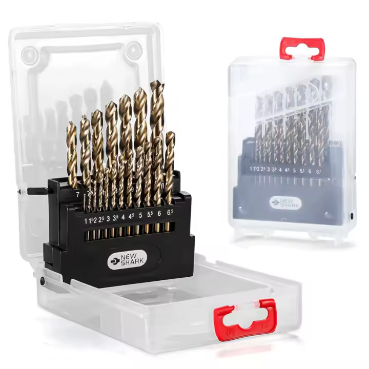Conjunto de Brocas de Cobalto M35 5% (1mm-10mm/19pcs), Brocas de Jobber para Acero Inoxidable Accesorios de Herramientas de Mano - 1