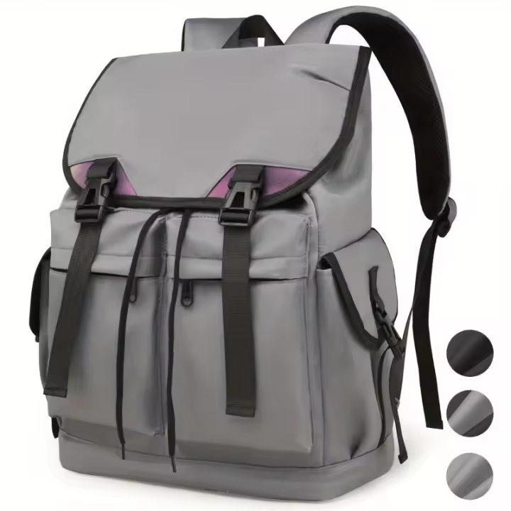 Mochila de Viaje de Gran Capacidad Unisex, Ajustable, Cómoda para Trabajo, Universidad, Uso Diario con Exterior de Nylon y Forro de Poliéster - 1