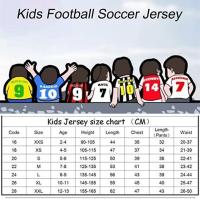 Conjunto de ropa infantil para niños y niñas, camiseta de entrenamiento para aficionados, uniforme deportivo informal unisex de verano, poliéster - details 0