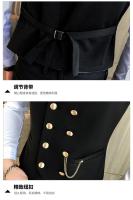 2025 último estilo doble botonadura hombres traje chaleco botón dorado Slim Fit Formal novio boda chaleco ropa de calle chaleco sin mangas chaqueta - details 17