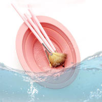 Cuenco de lavado plegable de silicona cepillo de maquillaje maquillaje de belleza huevo de limpieza almohadilla de limpieza herramientas de maquillaje de belleza cuenco de lavado - details 2