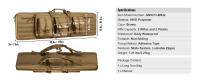 SucceBuy Bolsa táctica para rifle de 36 pulgadas, estuche blando para pistola de doble largo con cremallera bloqueable, asa portátil y correa para el hombro, 3 bolsillos de almacenamiento grandes para dos rifles de 34" y 2 pistolas, negro - details 6