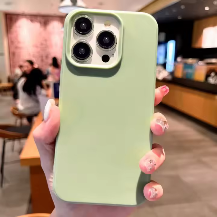 Funda de teléfono suave de colores caramelo a la moda para IPhone 16, 12, 14, 13, 15 Pro Max, 14Plus, parachoques de cámara, protección contra golpes, funda mate - 1