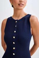 Elegante Vestido Largo de Punto para Mujer 2024 Moda de Verano Sin Mangas Cuello Redondo - details 9