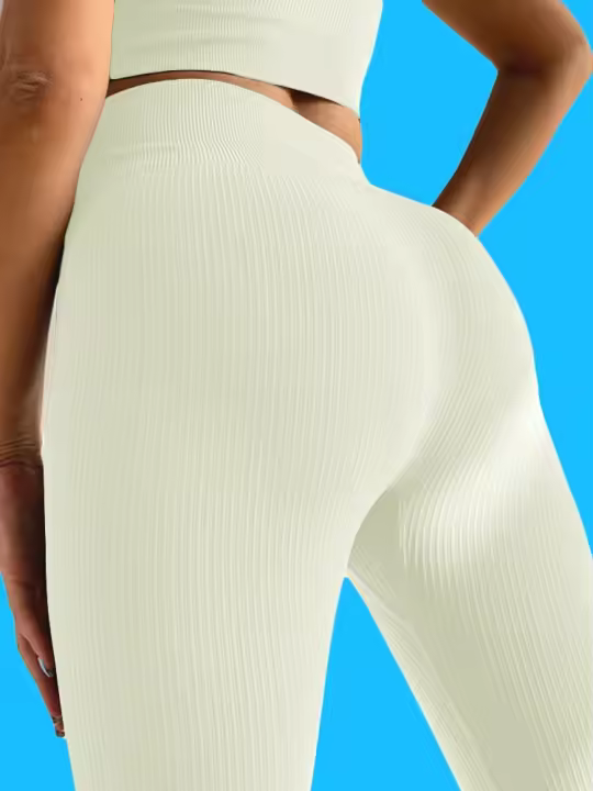 Leggings acanalados Pantalones de yoga para mujer Leggings ajustados sin costuras Ropa deportiva Pantalones deportivos de ciclismo - 1