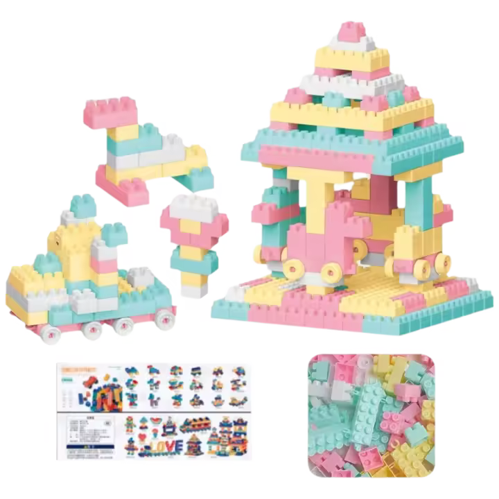 256 macarons (embolsado), juguete de bloques de construcción de partículas grandes para niños - 1