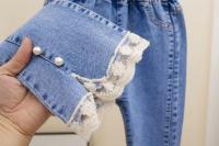 Jeans de Manga Flare Sueltos para Niñas Ropa de Niña Casual para Primavera y Otoño - details 14