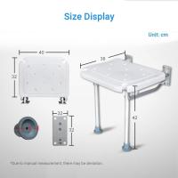 Silla de Ducha Plegable, con Patas, Asiento de Ducha Montado en la Pared Taburete de Baño Carga Máxima de 200 kg - details 3