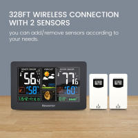 Estación de Tiempo Inalámbrica Q3 Control de Alarma de Sensor Interior y Exterior Horómetro Digital - details 4
