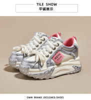 Zapatos casuales de plataforma con aumento de altura para mujer, de moda versátil, de cuero genuino. - details 1