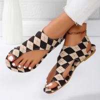 Sandalias de mujer, novedad de verano 2025, sandalias planas con Clip dedos, sandalias de diseñador para playa, zapatos informales de moda con tirantes en la espalda para mujer, chanclas - details 1