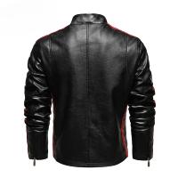 Nuevo traje de carreras de motos de los hombres, de cuero, de lana, delgado, chaqueta oscura, chaqueta de invierno para hombres, chaqueta de choque etiqueta - details 5