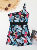 Bañador de una pieza con estampado Tropical para mujer, ropa de baño femenina para la playa, traje de baño de realce para verano, 2023 - details 3