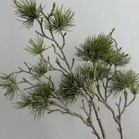 Rama de pino Artificial verde, plantas de pino realistas de plástico, plantas falsas elegantes de lujo para decoración del jardín del hogar - details 5