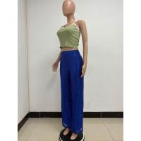 Moda femenina New -End Color sólido Pierna ancha con lentejuelas drapeadas Pantalones casuales para mujer - details 85