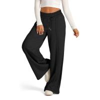 High Waisted Wide Leg Sweatpants Para Mujer Pantalones De Yoga Casuales Jogger De Cintura Baja Estilo Casual Cotton Ankle-Length - details 11