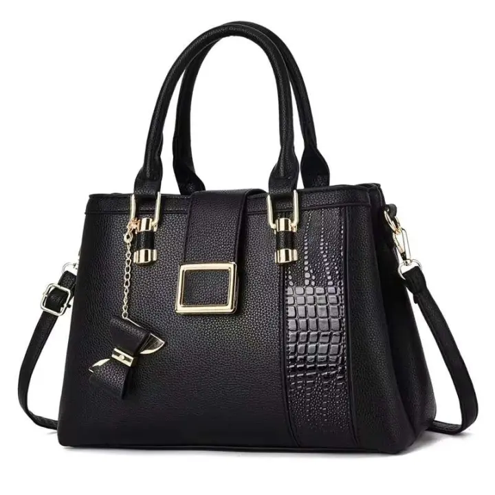 Bolso de mano de cuero de alta gama para mujer, bandolera de gran capacidad con cierre de cremallera, verano 22274 - 1