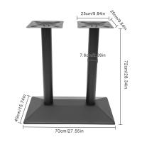 Base de pata de mesa doble negra, mesa de comedor de acero, soporte para muebles de escritorio de café, 72CM - details 0