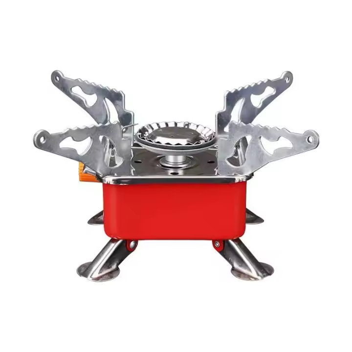 Estufa de gas para acampar, mini calentador de alta potencia, quemador para viajes al aire libre, utensilios de cocina portátiles para picnic, barbacoa - 1