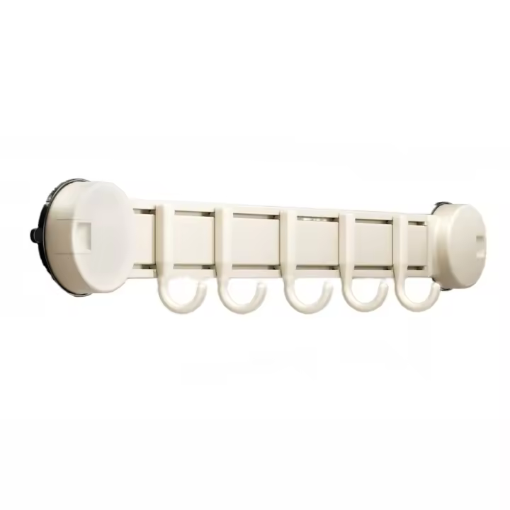 Ganchos con ventosa de aluminio espacial, ganchos simples de adsorción al vacío, sin perforaciones, montados en la pared, perchas para batas y abrigos, 4/5/6 - 1