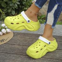 Sandalias tipo zuecos con plataforma gruesa para mujer, zapatos de playa con suela suave y gruesa para jardín, zapatillas antideslizantes con cuña de Eva, verano 2024 - details 14