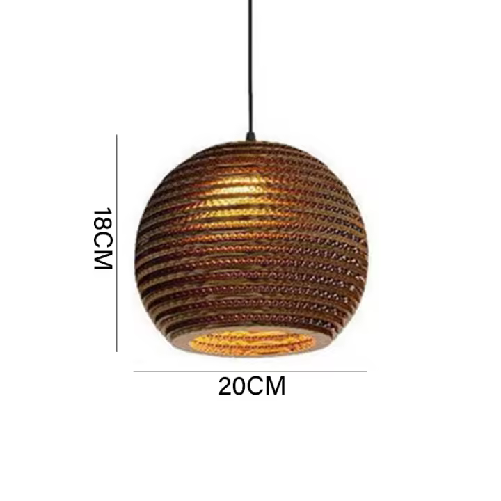 Lámpara Colgante Única de Papel Retro Luz de Cielo Cuerno Rústica Marrón para Cocina, Isla, Sala de Estar, Dormitorio, Restaurante Iluminación y Decoración - 1