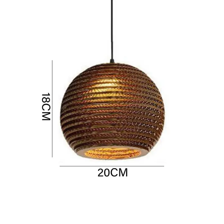 Lámpara Colgante Única de Papel Retro Luz de Cielo Cuerno Rústica Marrón para Cocina, Isla, Sala de Estar, Dormitorio, Restaurante Iluminación y Decoración - 1
