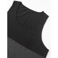 Chaleco de verano para hombre, informal, deportivo, de moda, para fitness, para correr, con bloques de color, sin mangas - details 18