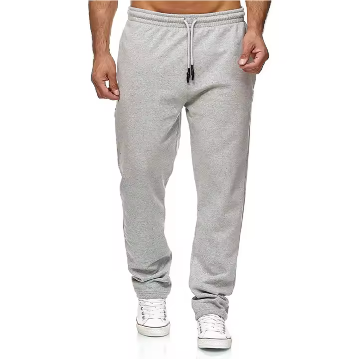 Pantalones casuales de moda para hombre de otoño e invierno, pantalones deportivos casuales de terciopelo cepillado de color sólido. - 1