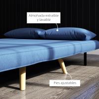 Sofá Cama Individual Sillón Cama Plegable Tapizado en Lino con Respaldo Ajustable en 5 Posiciones y Almohada Sofá Cama Pequeño para Salón 72x75x85 cm - details 15