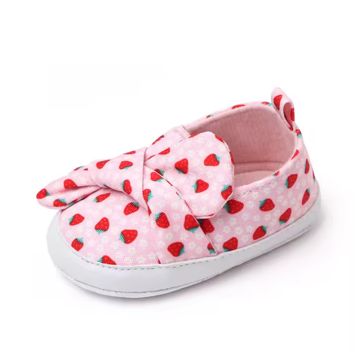Zapatos de bebé para primavera y verano, suaves, con suela de algodón para niñas, zapatos preandantes sin cordones, colores rosa/azul. - 1