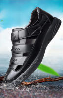 Nuevas Sandalias de Verano 2025 para Hombres Zapatos de Cuero Transpirable con la Suave Piel de Fondo Ideal para Negocios y Conducción - details 0